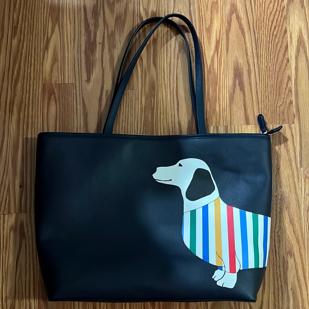 Talbots Tote - Stripe Dog